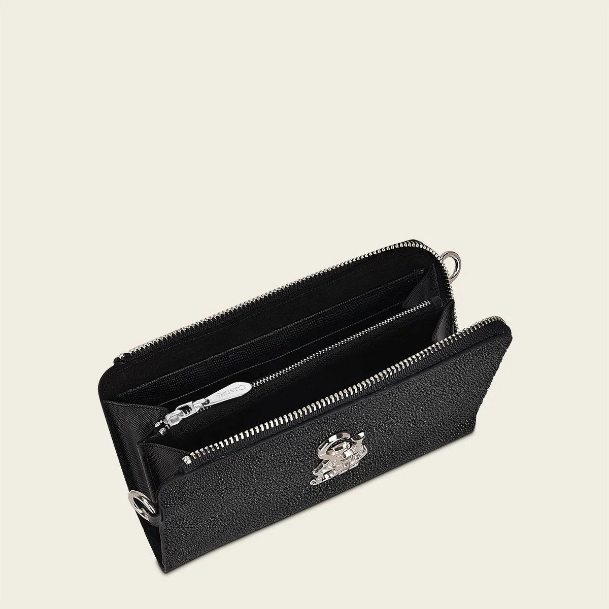 Cartera en piel genuina de mantarraya para dama