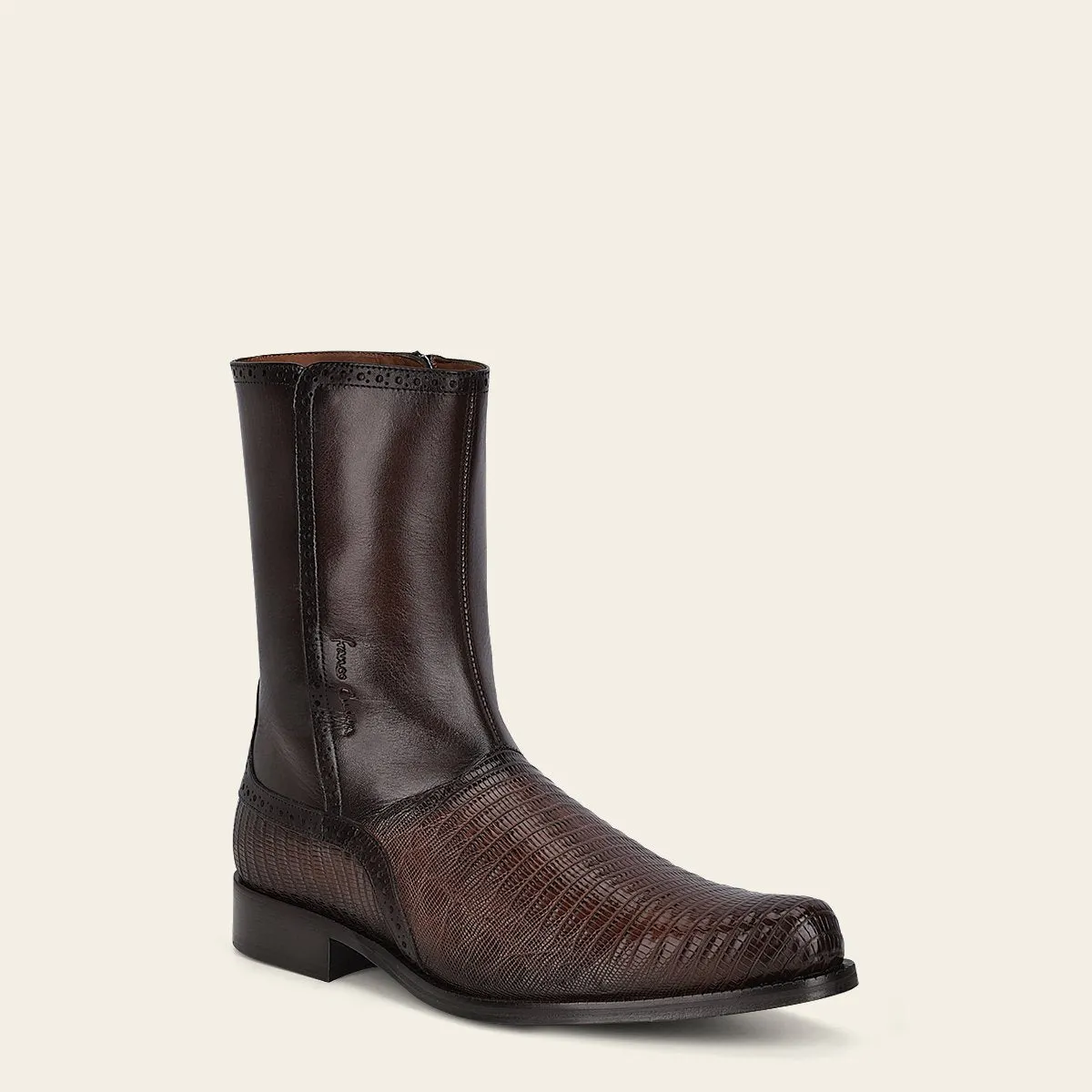 Bota de vestir en piel genuina de lizard.