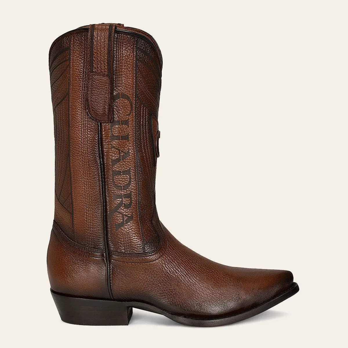 Bota vaquera en piel genuina de venado.