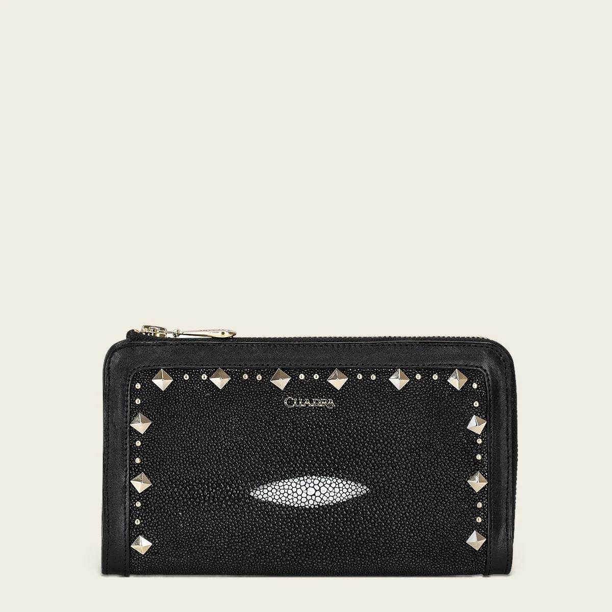 Cartera en piel genuina de mantarraya para dama
