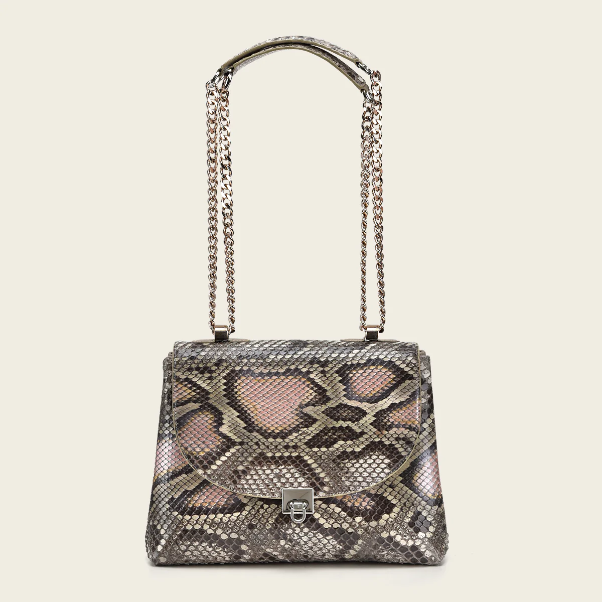 Crossbody en piel genuina de pitón para dama