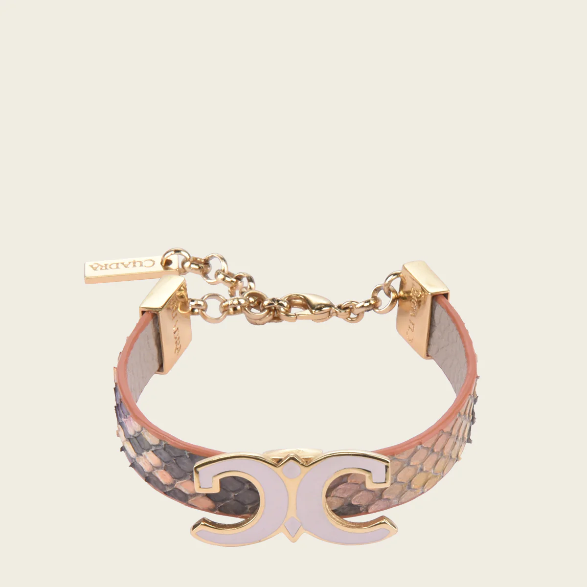 Pulsera en piel genuina de pitón para dama