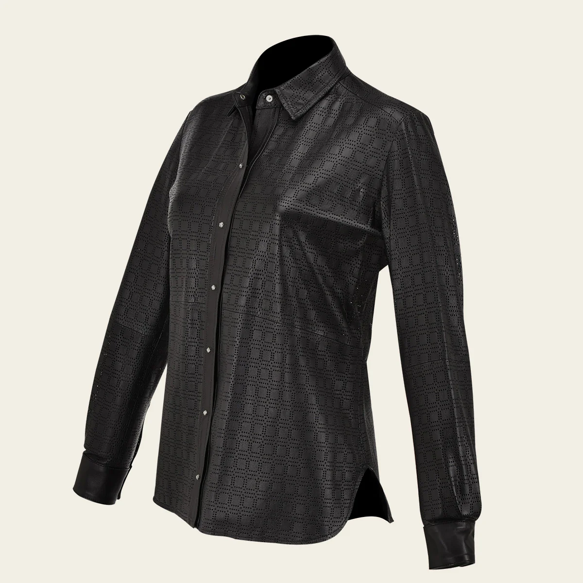 Camisola en piel genuina de ovino para dama