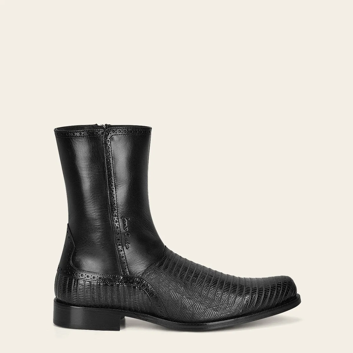 Bota de vestir en piel genuina de lizard.