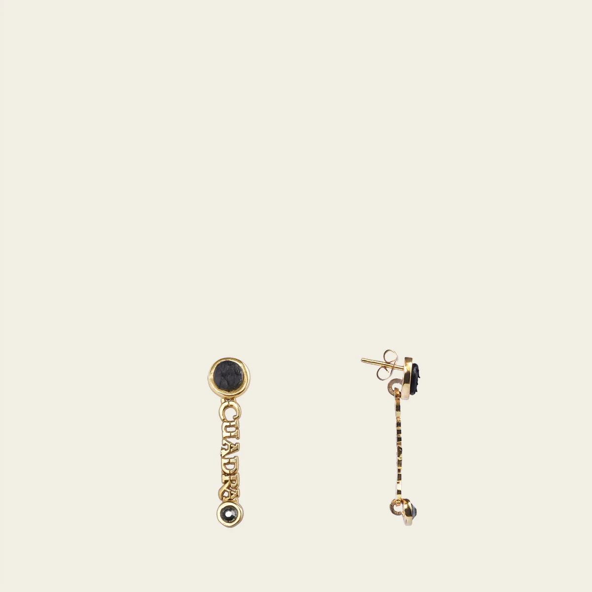 Aretes en piel genuina de pitón para dama