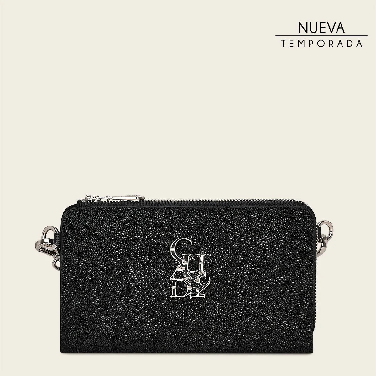 Cartera en piel genuina de mantarraya para dama