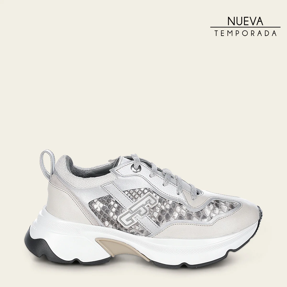 Sneakers en Piel Genuina de Pitón