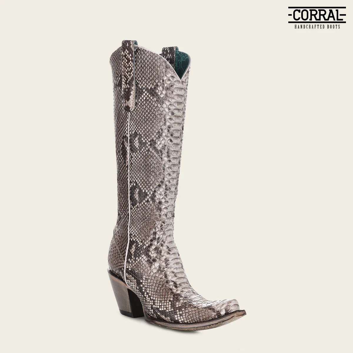 Bota Corral para dama en piel de pitón