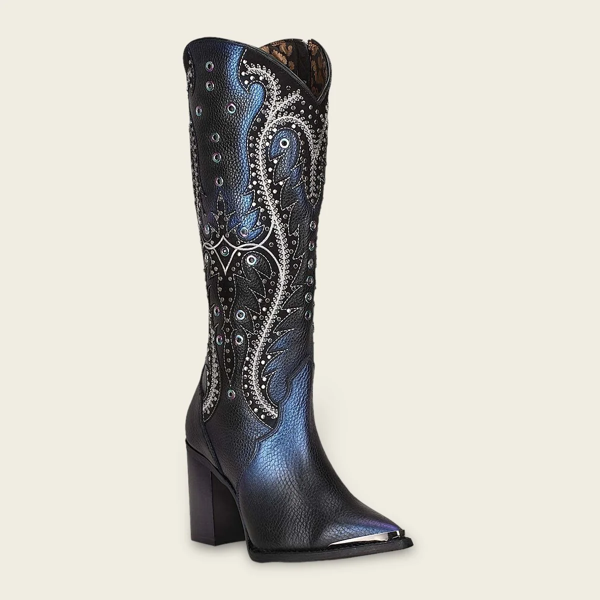 Bota western en piel genuina