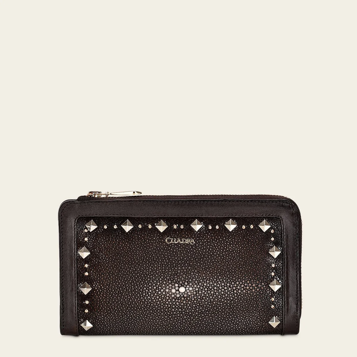 Cartera en piel genuina de mantarraya para dama