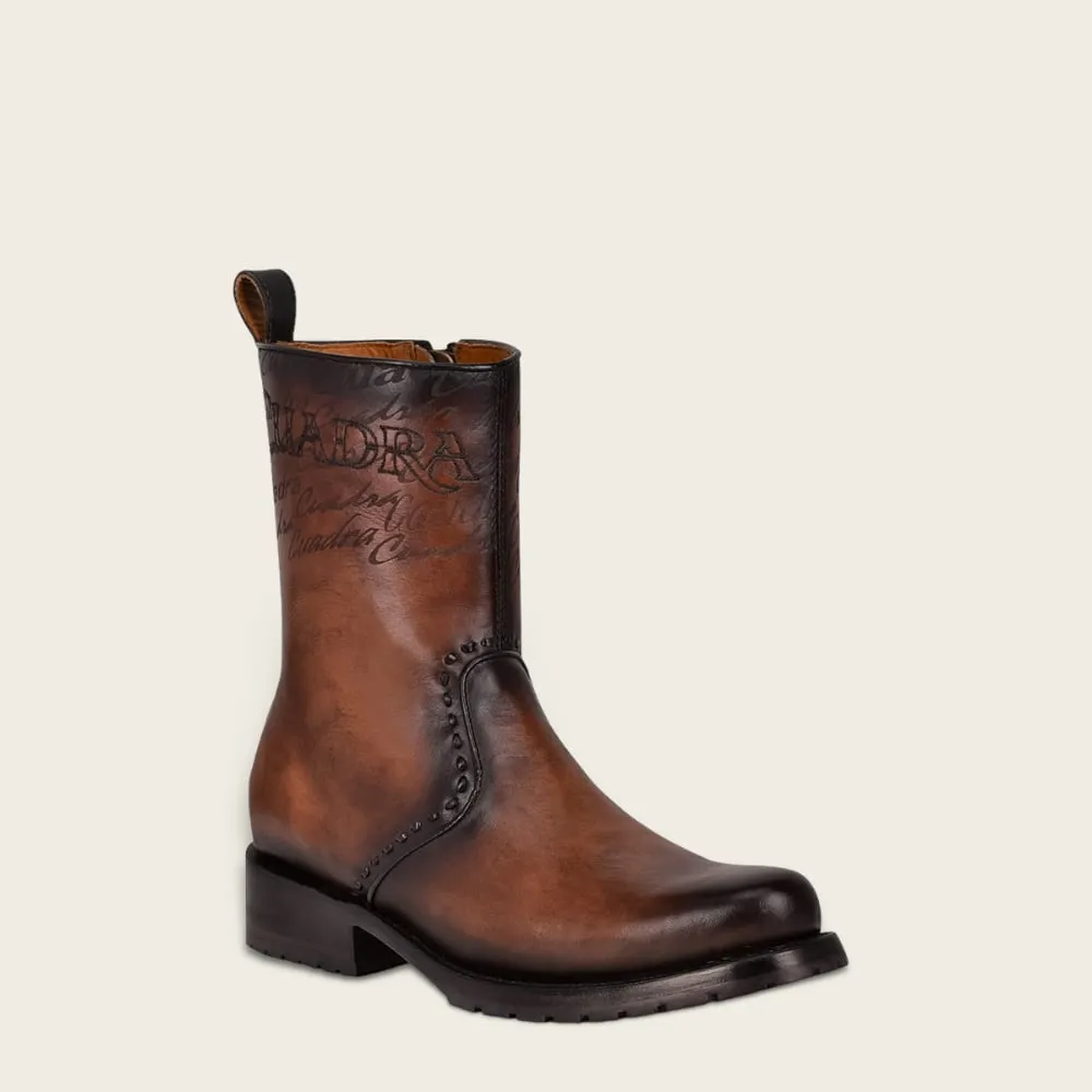 Bota para caballero en piel genuina