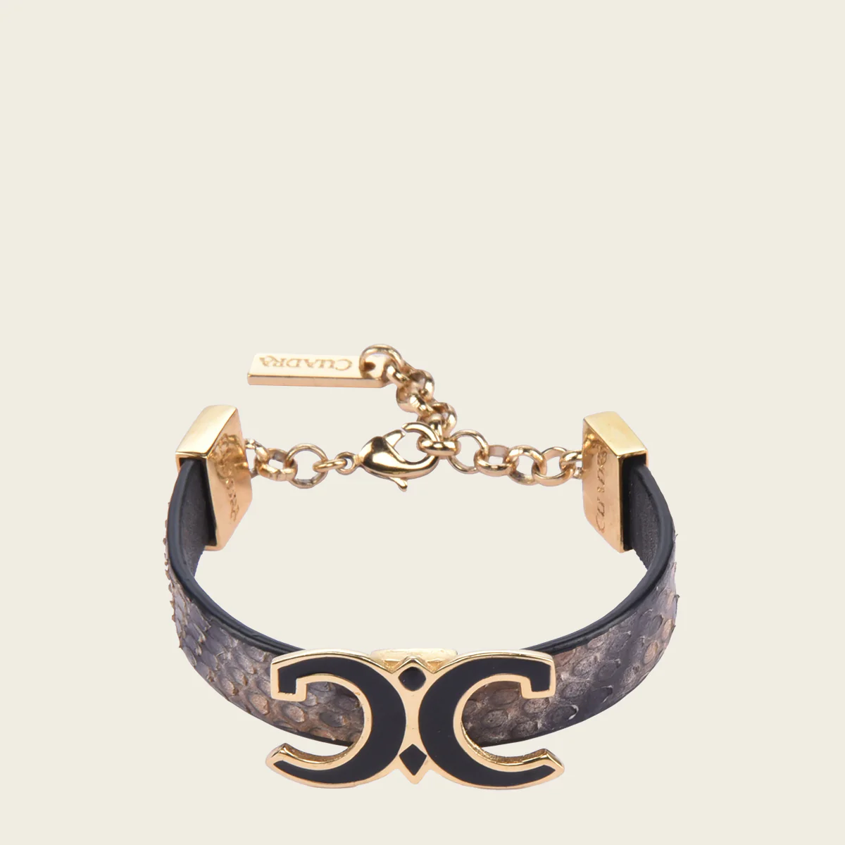 Pulsera con Piel Genuina de Pitón