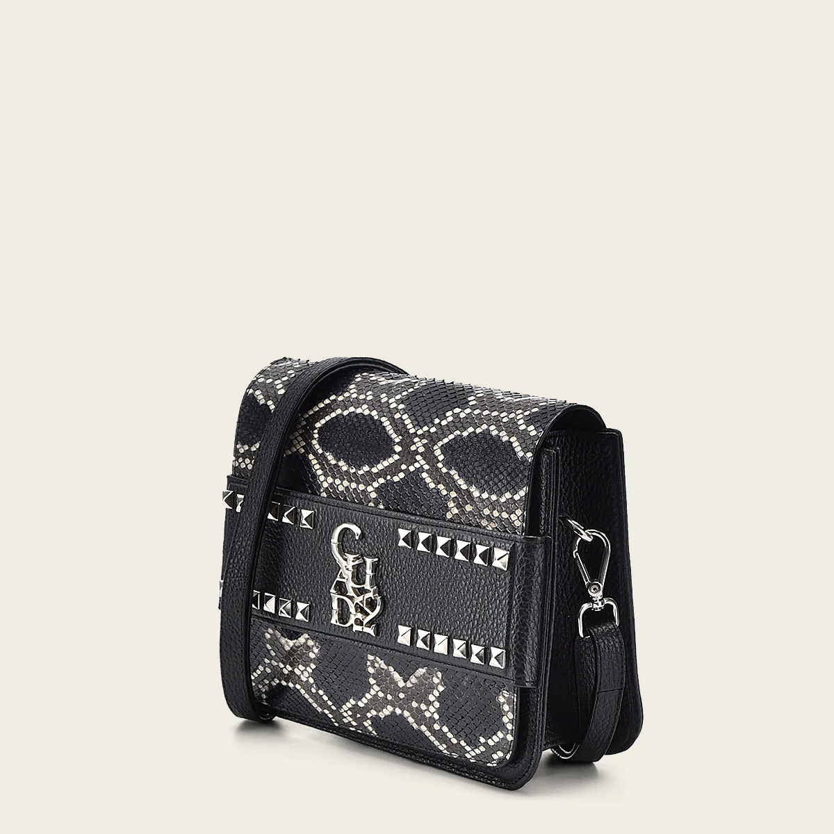 Crossbody en piel genuina de pitón para dama