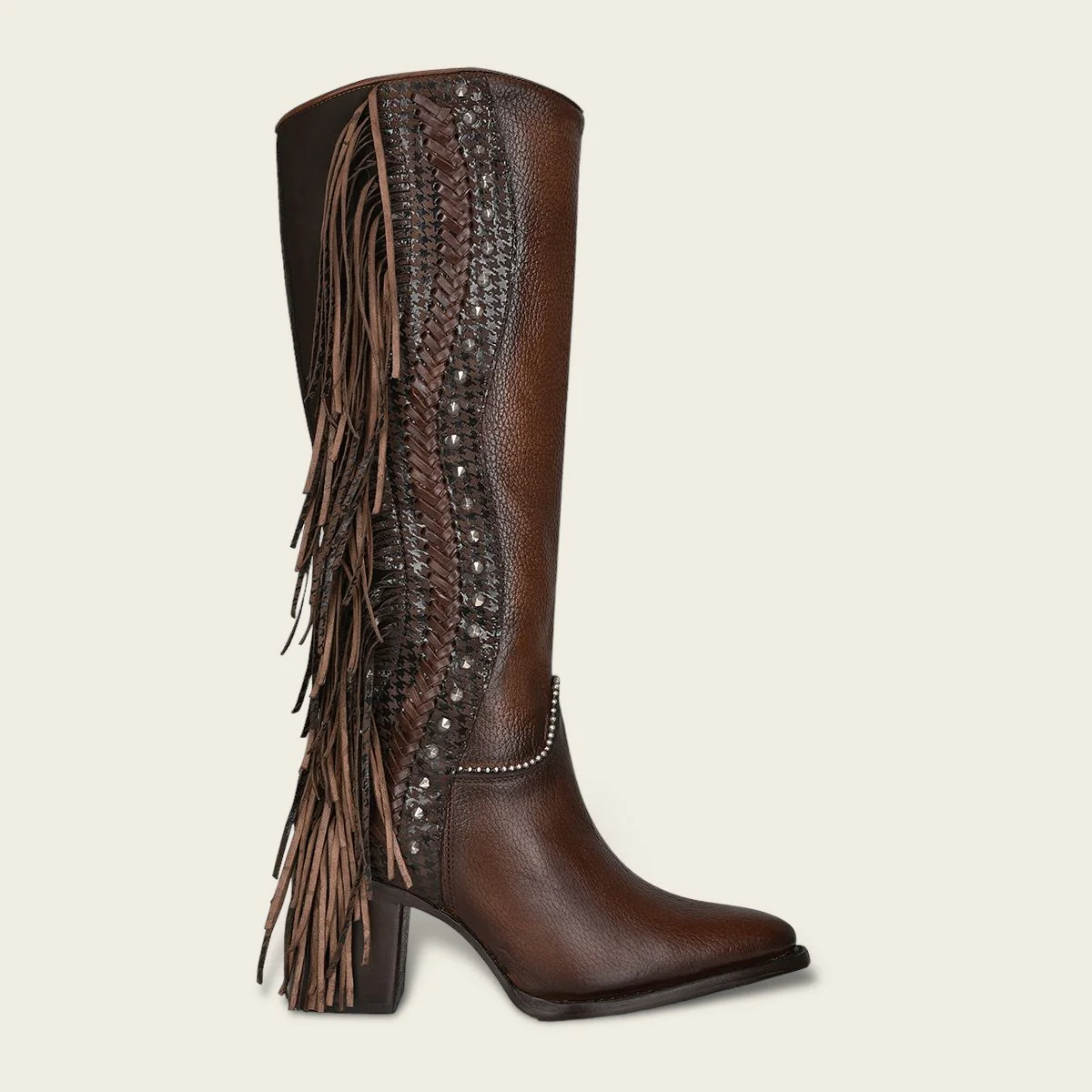 Bota western en piel genuina para dama