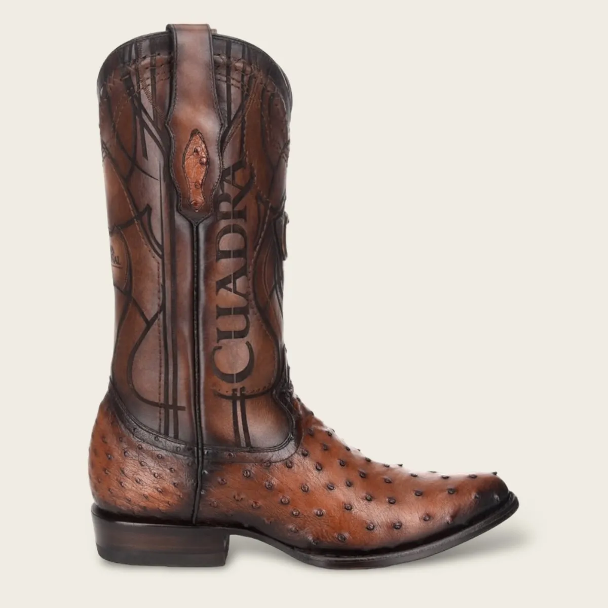 Bota de piel de avestruz